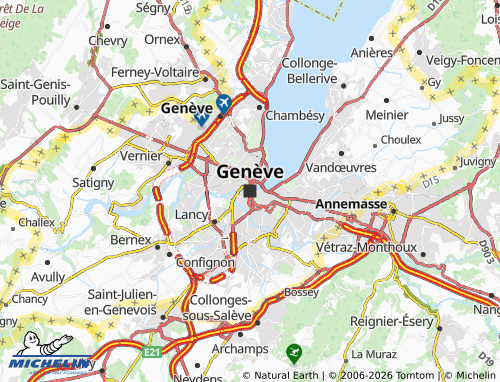 Carte MICHELIN Genève - ViaMichelin