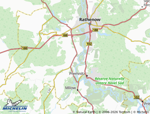 MICHELIN Böhne map - ViaMichelin