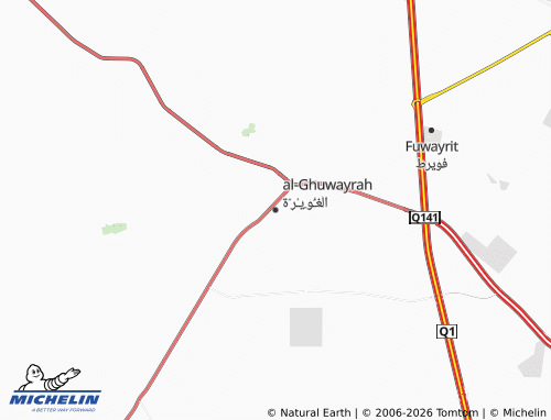 Mapa MICHELIN al-Ghuwayrah - ViaMichelin