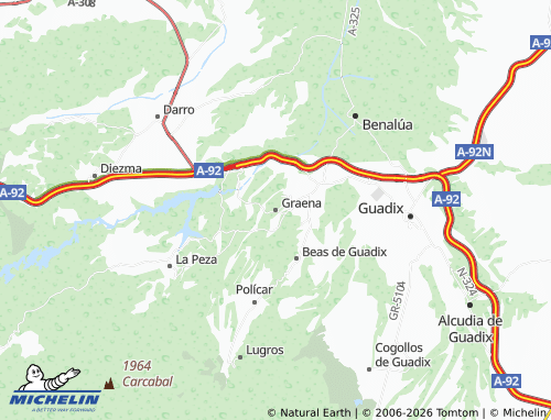 Mappa MICHELIN Graena - ViaMichelin