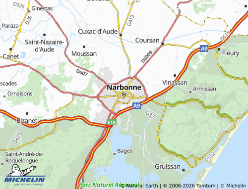 Mapa MICHELIN Narbonne - ViaMichelin