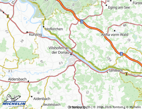 MICHELIN Vilshofen an der Donau map - ViaMichelin