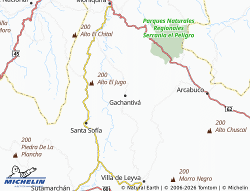 Mappa MICHELIN Gachantivá - ViaMichelin