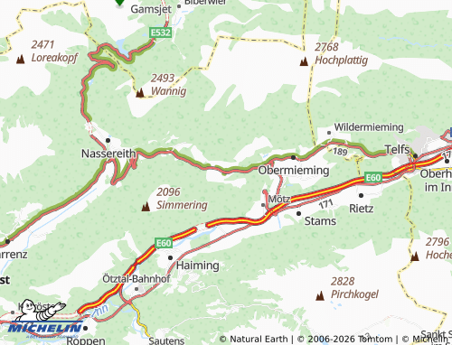 Carte MICHELIN Obsteig - ViaMichelin