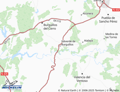 MICHELIN Valverde de Burguillos map - ViaMichelin