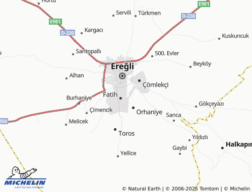 MICHELIN Dogualagözlü map - ViaMichelin