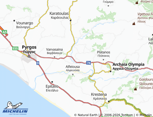 Mappa MICHELIN Strefi - ViaMichelin