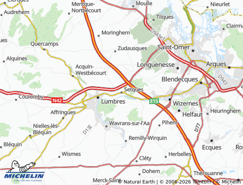 MICHELIN Setques map - ViaMichelin