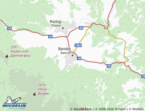 Mapa MICHELIN Bansko - ViaMichelin