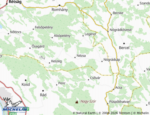 Mapa MICHELIN Nézsa - ViaMichelin