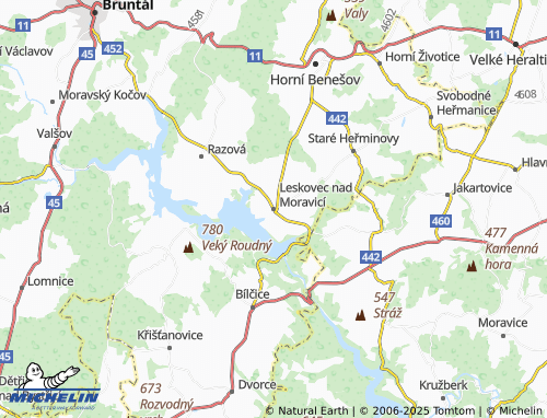 MICHELIN Leskovec nad Moravicí map - ViaMichelin