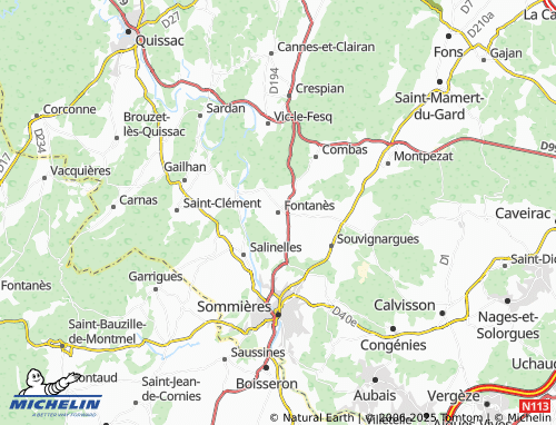 MICHELIN Fontanès map - ViaMichelin