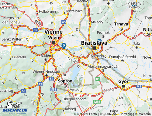 MICHELIN Bruck an der Leitha map - ViaMichelin