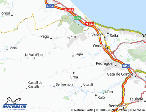 Mappa MICHELIN Sagra - ViaMichelin
