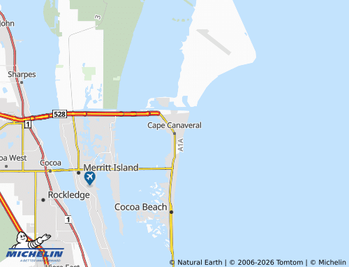 Carte MICHELIN Cape Canaveral - ViaMichelin