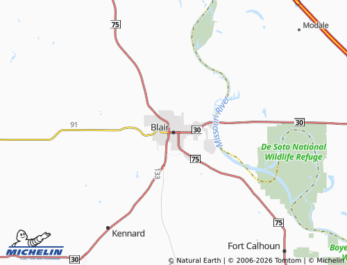 Mappa MICHELIN Blair - ViaMichelin
