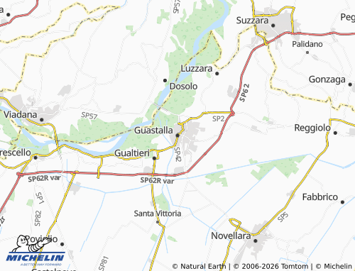 MICHELIN Guastalla map - ViaMichelin