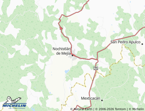 Mappa MICHELIN Nochistlan de Mejía - ViaMichelin