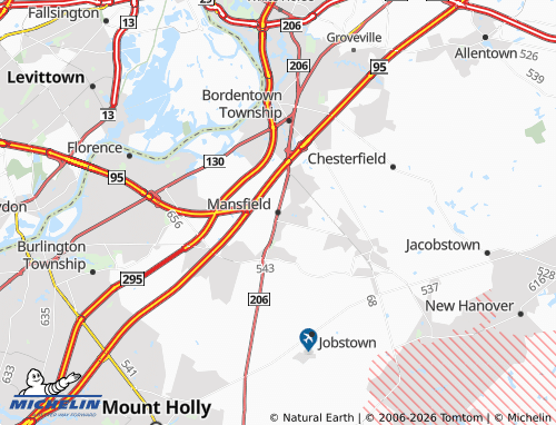 Carte MICHELIN Mansfield - ViaMichelin