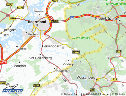 Carte MICHELIN Herkenbosch - ViaMichelin