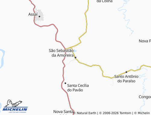 Mapa MICHELIN São Sebastião da Amoreira - ViaMichelin