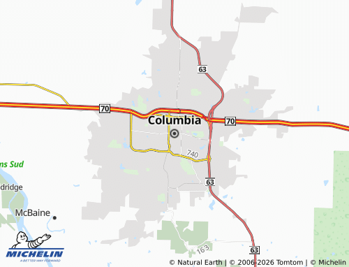 Kaart MICHELIN Columbia - ViaMichelin