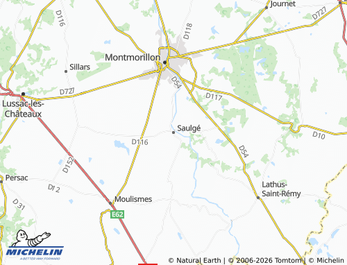 Carte MICHELIN Saulgé - ViaMichelin