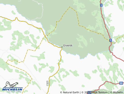 Mappa MICHELIN Ervenik - ViaMichelin
