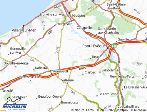 MICHELIN Beaumont-en-Auge map - ViaMichelin