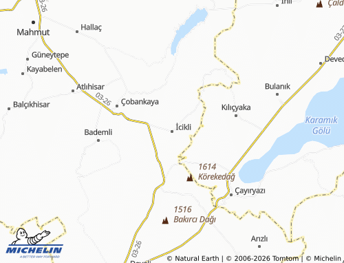 Mappa MICHELIN İcikli - ViaMichelin