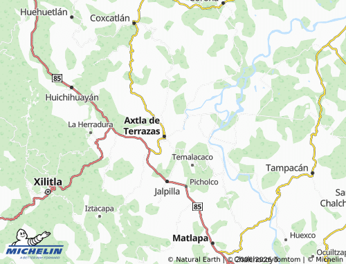 MICHELIN-Landkarte Jardines de Axtla - ViaMichelin