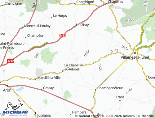 MICHELIN Hardanges map - ViaMichelin