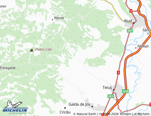 MICHELIN Geoagiu De Sus map - ViaMichelin