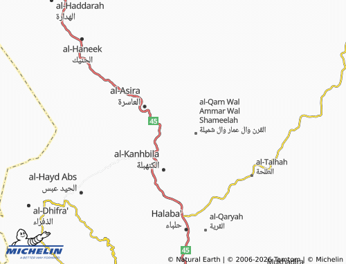 MICHELIN-Landkarte al-Juhwr - ViaMichelin