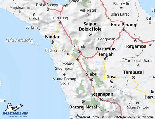 MICHELIN Padang Sidempuan map - ViaMichelin