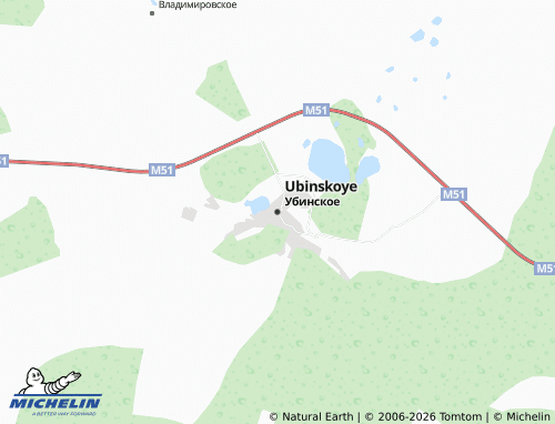 MICHELIN-Landkarte Ubinskoye - ViaMichelin