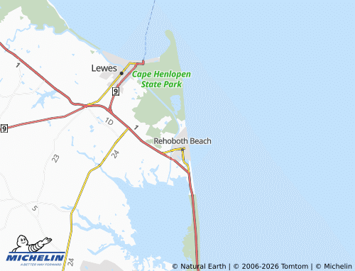 Kaart MICHELIN Henlopen Acres - ViaMichelin