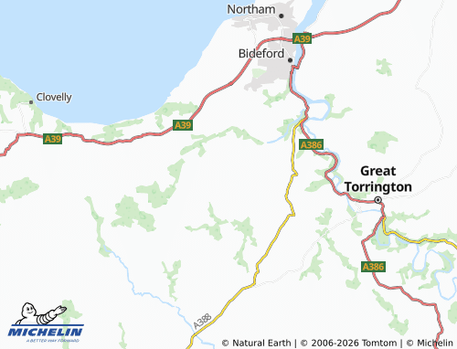 MICHELIN Buckland Brewer map - ViaMichelin