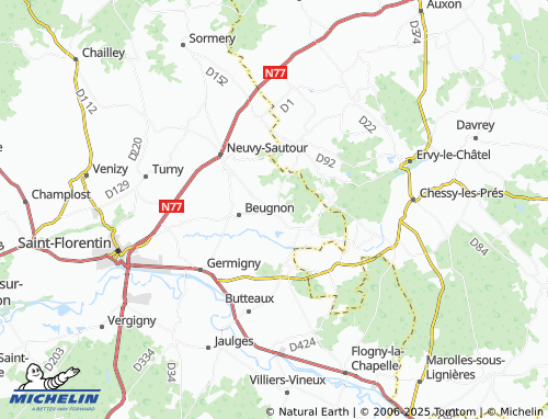 Carte MICHELIN Soumaintrain - ViaMichelin