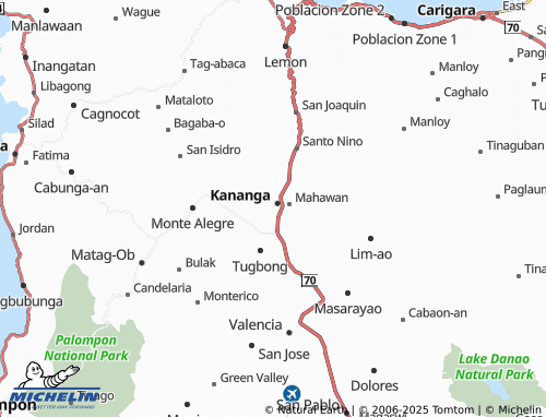 MICHELIN Natubgan map - ViaMichelin