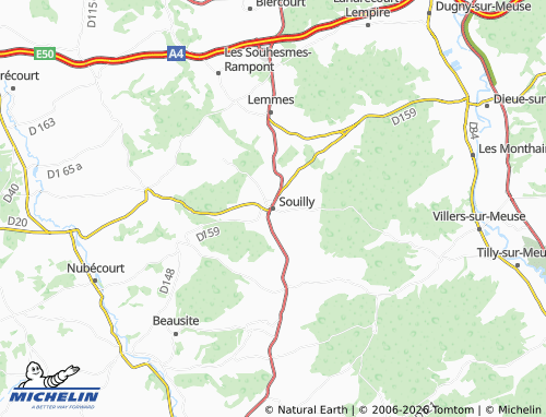 MICHELIN Souilly map - ViaMichelin