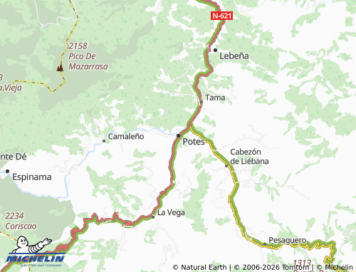 Mappa MICHELIN Potes - ViaMichelin