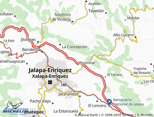MICHELIN La Palma, Chiltoyac map - ViaMichelin