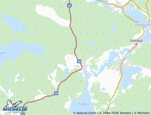 MICHELIN Kvarntäkt map - ViaMichelin