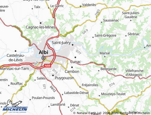Mapa MICHELIN Cunac - ViaMichelin