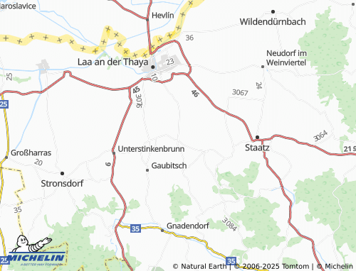 MICHELIN-Landkarte Ungerndorf - ViaMichelin