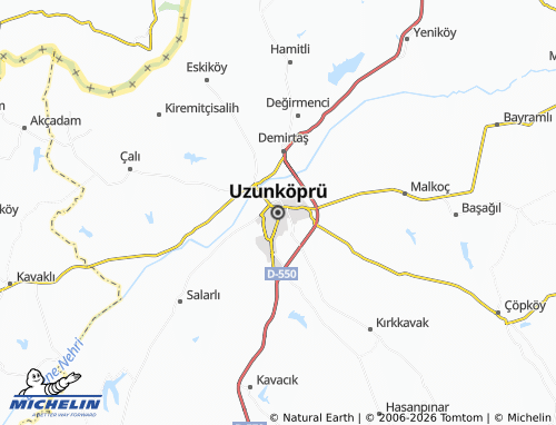 Mappa MICHELIN Uzunköprü - ViaMichelin