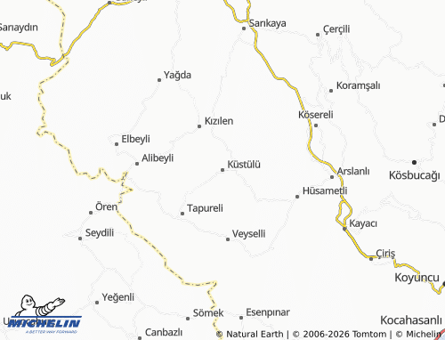 MICHELIN Küstülü map - ViaMichelin