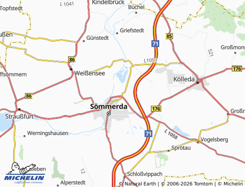 MICHELIN Wenigensömmern map - ViaMichelin
