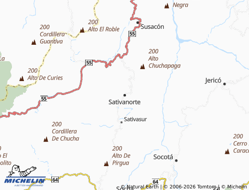 Carte MICHELIN Sativanorte - ViaMichelin